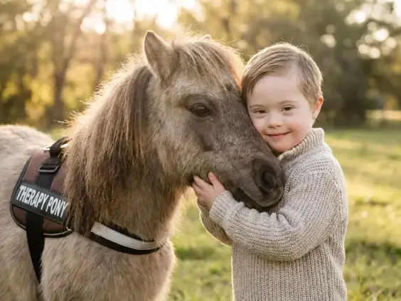 Kinder im PonyClub in Renningen beim gemeinsamen Lernen mit den Ponys.