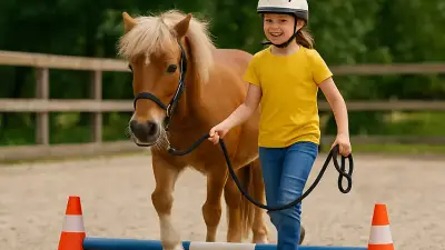 Ein ruhiger Moment zwischen Kind und Pony.