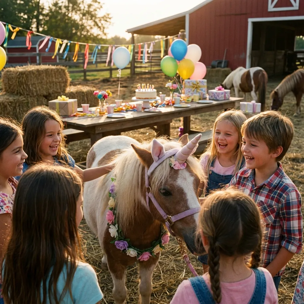 Ein glückliches Kind beim Ponyreiten - das perfekte Geschenk