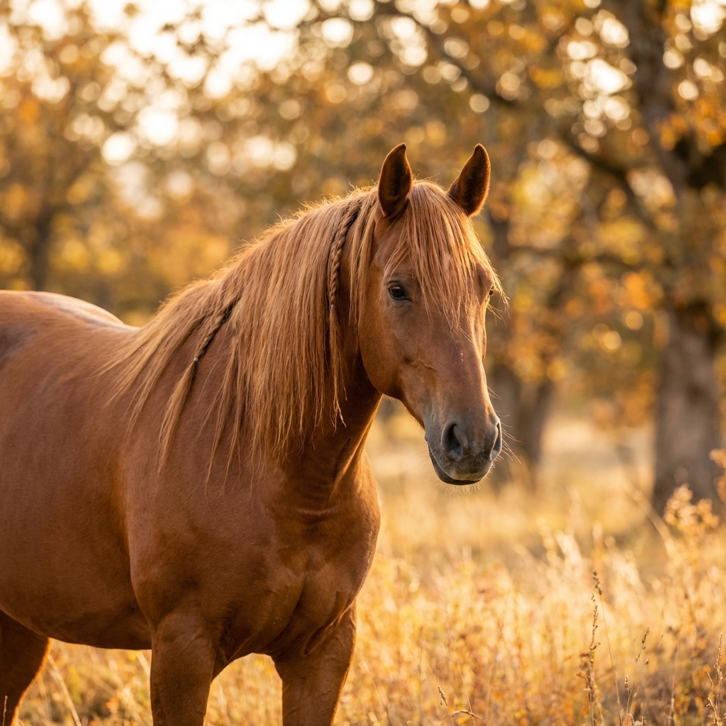 Ein Kind streichelt ein Pony an der Schulter.